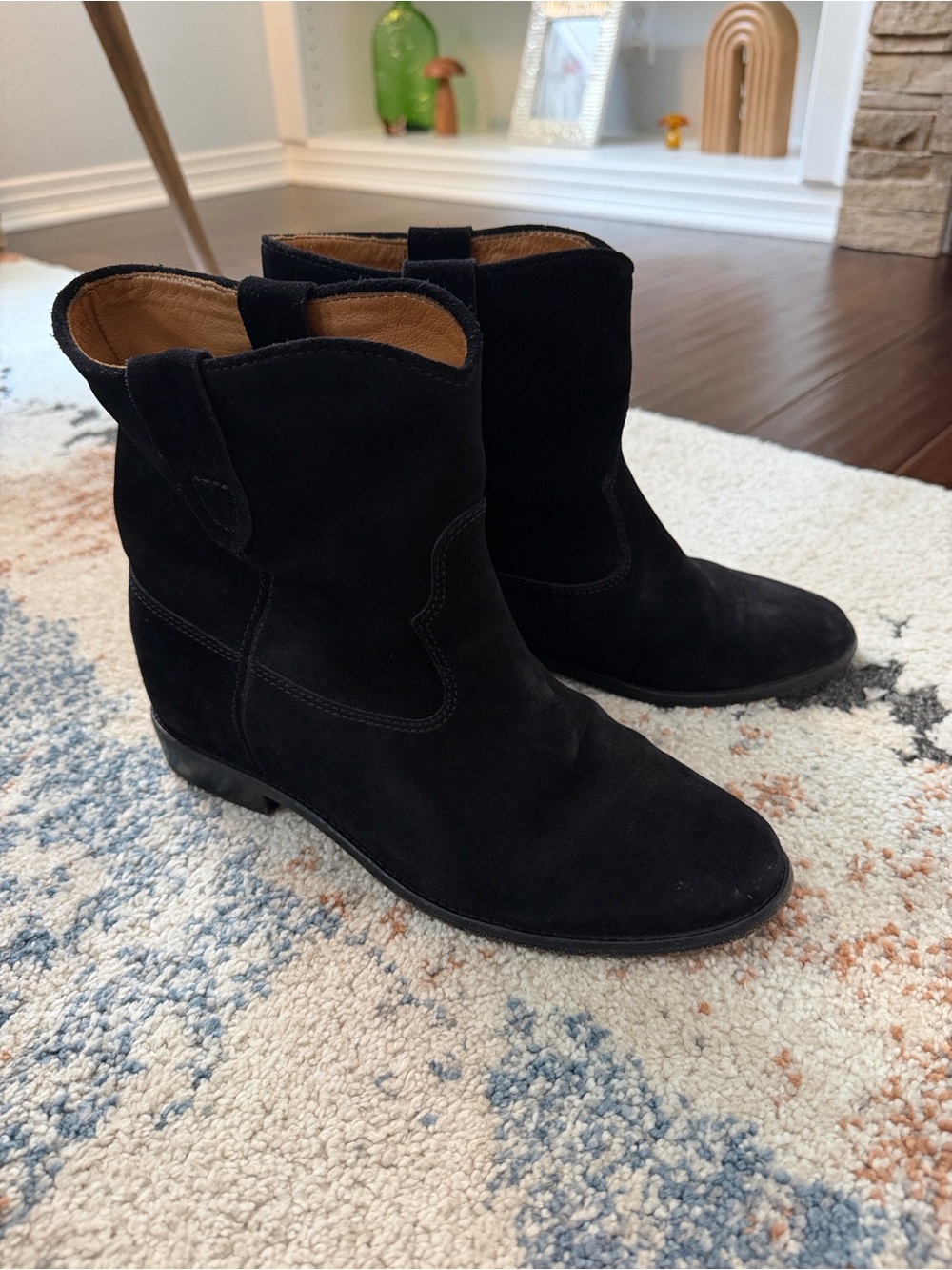 Isabel Marant Black Suede Ankle Booties